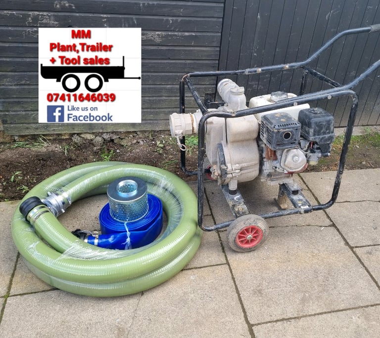 image for Koshin / honda 3&quot; thrash pump with 10m hoses + fittings 500+vat