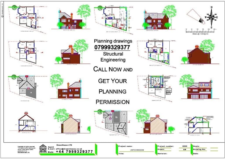 DRAWINGS FOR PLANNING, Architectural Services, Planning Permission, Rear extension, Loft conversion