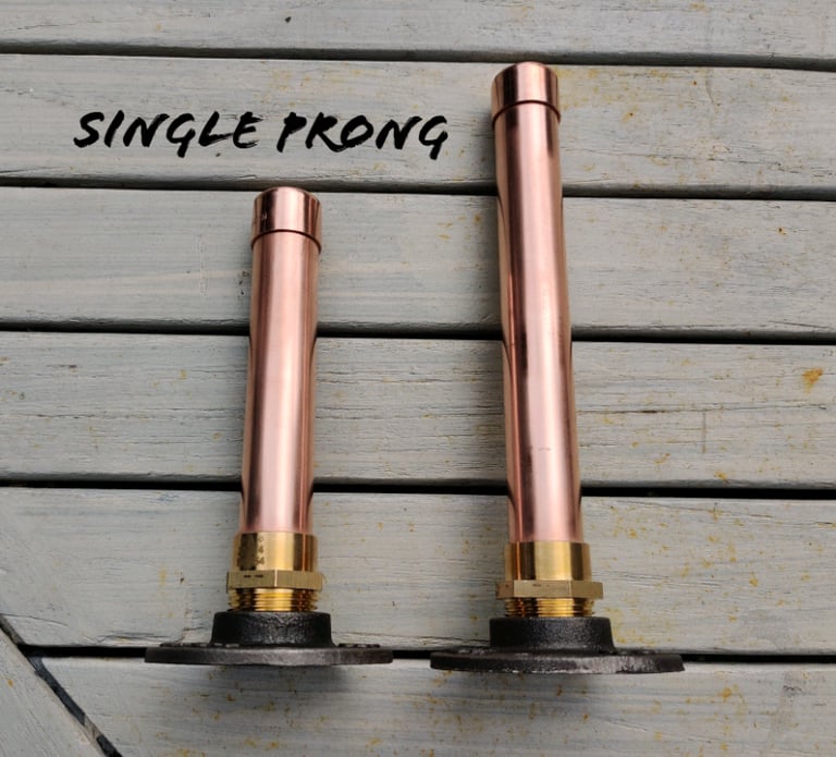 image for Industrial Designed Single Prong Copper Pipe Shelf Brackets 