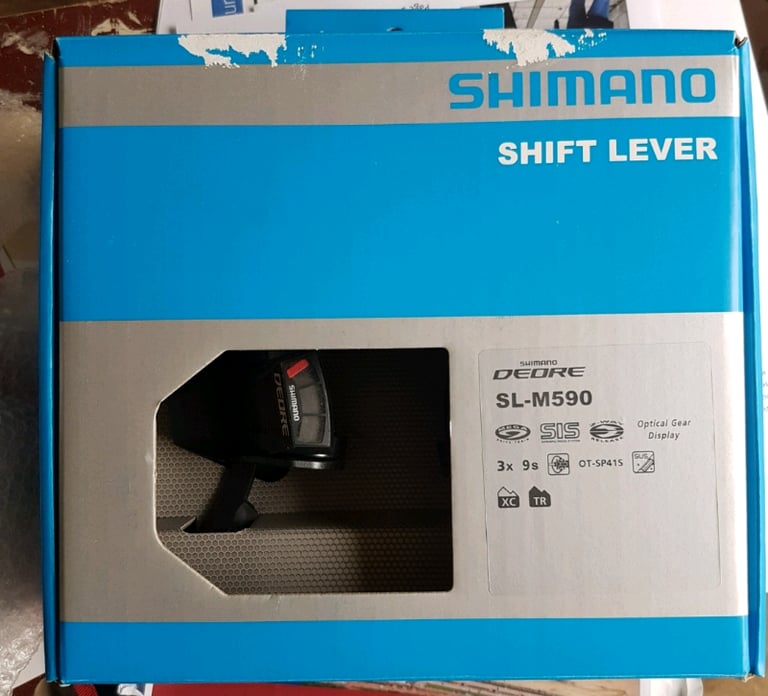 image for Shimano Deore Shift Levers SL-M590 SIS 3X9s Optical Gear Display 