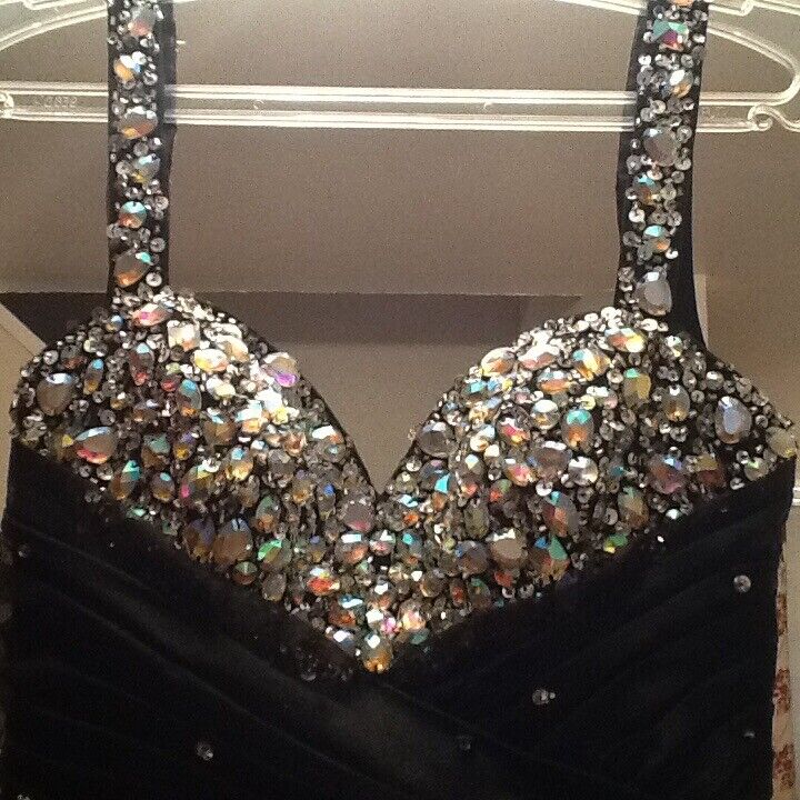 Stunning black Prom/evening dress size 10 perfect condition