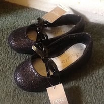 Girls Next black sparkle / glitter shoes, brand new (size 4)