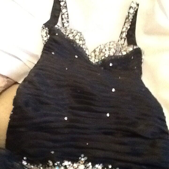 Stunning black Prom/evening dress size 10 perfect condition