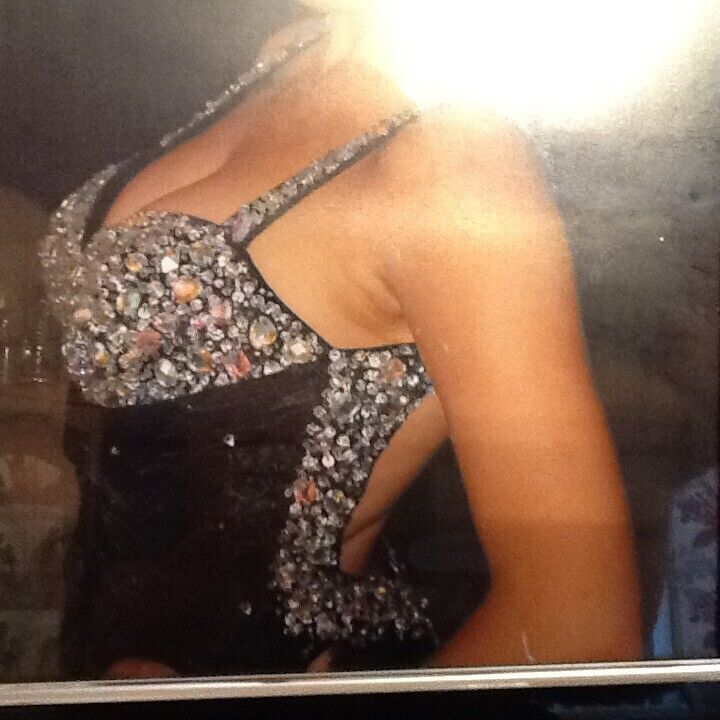 Stunning black Prom/evening dress size 10 perfect condition