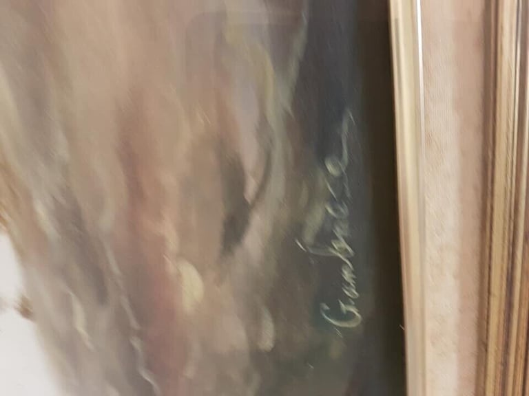 2 large ships oil paintings both signed approx 3ft by 2ft will split 