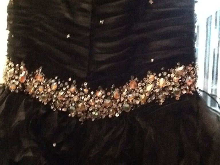 Stunning black Prom/evening dress size 10 perfect condition