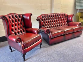 Chesterfield Queen Anne 3 Seat Sofa & Chair Sell Or Swap