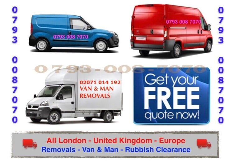 BIG VAN/ MAN HOUSE REMOVAL COMMERCIAL MOVING OFFICE SHIFTING BIKE MOVERS RECOVERY LUTON TRUCK HIRE