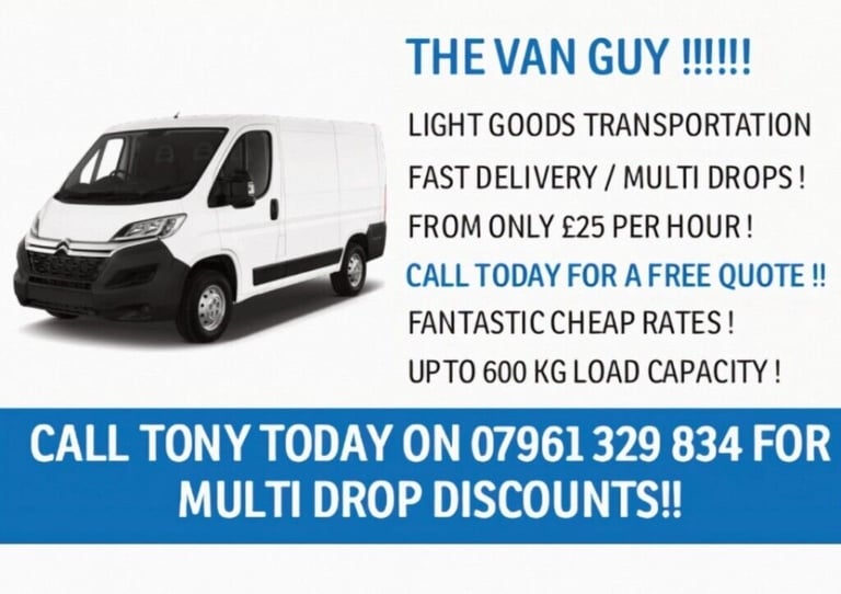 THE VAN GUY!! MAN AND VAN FLAT | HOUSE | OFFICE REMOVALS | SAME DAY | SHORT NOTICE | MAN WITH A VAN