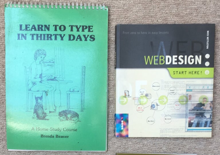 image for Computer/typing books: Web Design, Type in 30 days. £1.50 ea/£2.50 both. Can post.