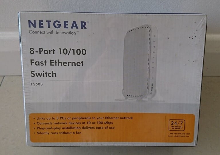 Brand new in box NETGEAR 8-Port Fast Ethernet Switch (FS608)