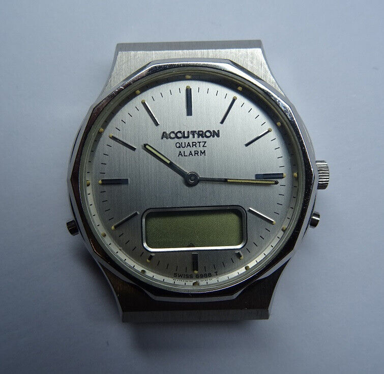 image for Vintage Bulova Accutron Quartz Wristwatch Alarm Swiss 6988 T 