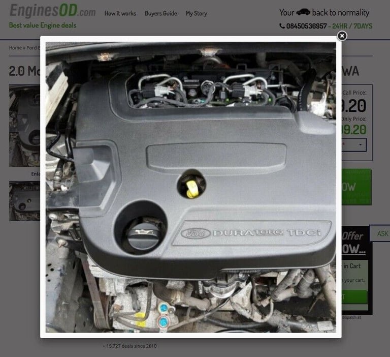 2.0 Mondeo ENGINE Galaxy Kuga (2010-15) 163 hp TDCI Diesel Txwa @ 3NGINES com