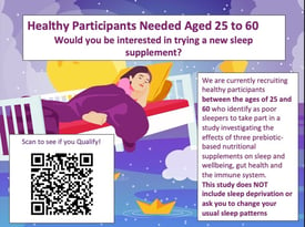 Recruiting now! Healthy participants aged 25-60