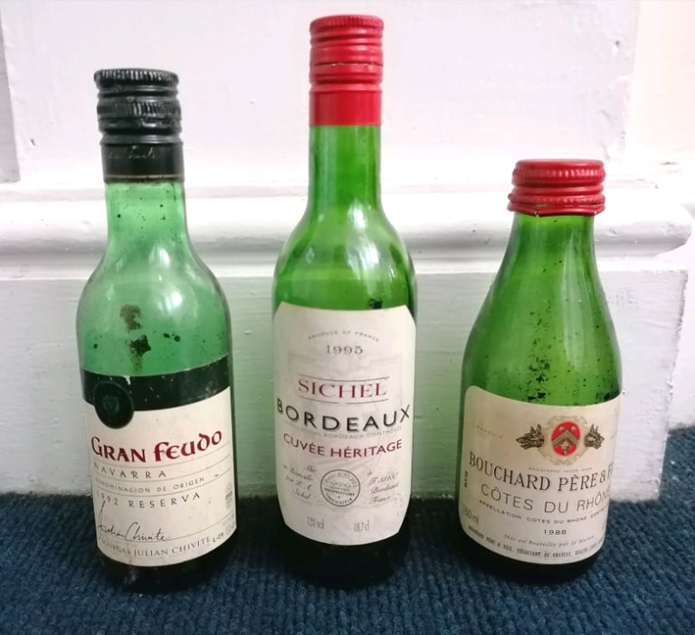 SELECTION 1960s to 1990s RARE & COLLECTABLE ALCOHOL BOTTLES 12 empty b