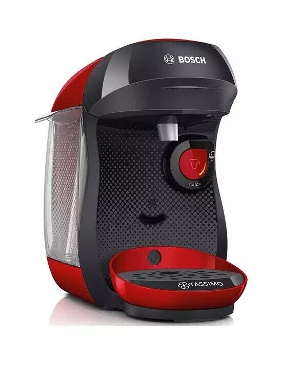 Tassimo by Bosch TAS1003GB Happy Pod Coffee Machine - Red and Black, Brand New, Sealed