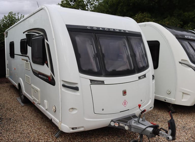 Coachman Wanderer Lux 18/4 2014 4 Berth Twin Fixed Single Beds Caravan + Awning