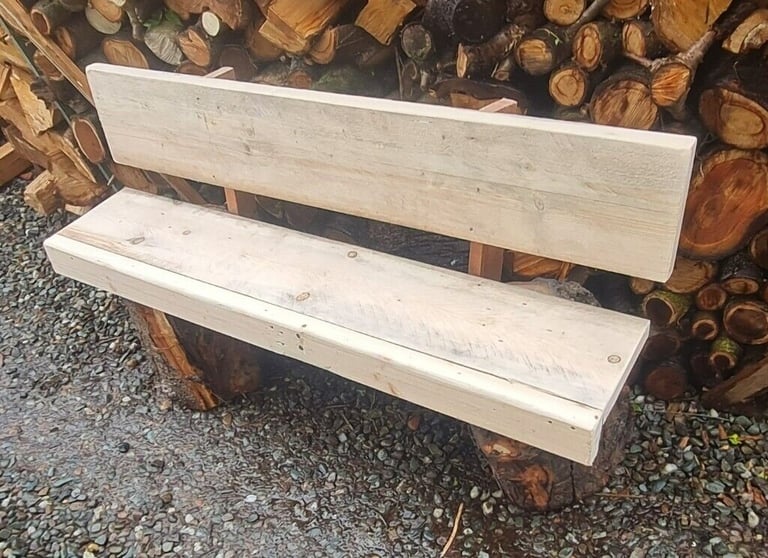 Double Log Leg Bench Handmade