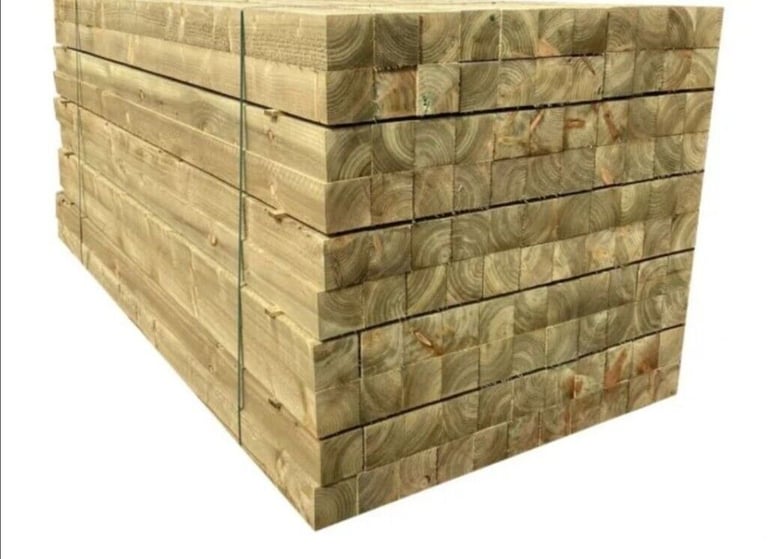 image for Fence posts  4x4 (8ft 100mm foot fencing slats rail timber post Postcrete glasgow Edinburgh 