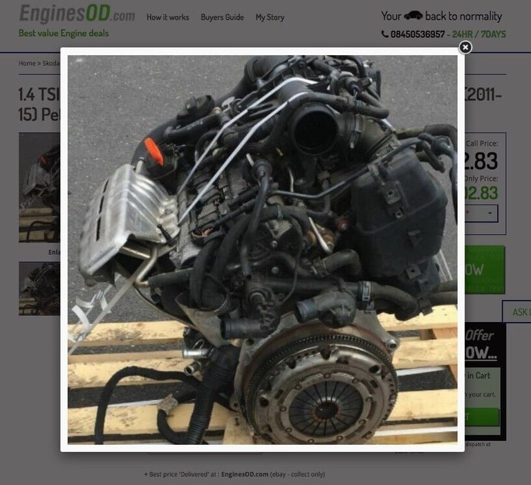 1.4 Polo ENGINE TSI VW Golf Tiguan Seat Audi Fabia CTH 180 bhp (2011-15) Petrol @ 3NGINES com