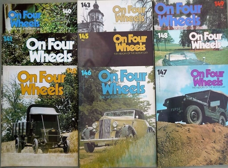 Original, Complete set of "On four Wheels", 9 volumes