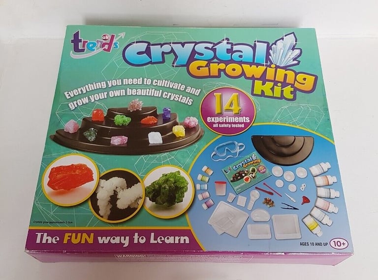 image for Crystal Growing Kit With 14 Experiments, Trends UK (for Kids +10), new