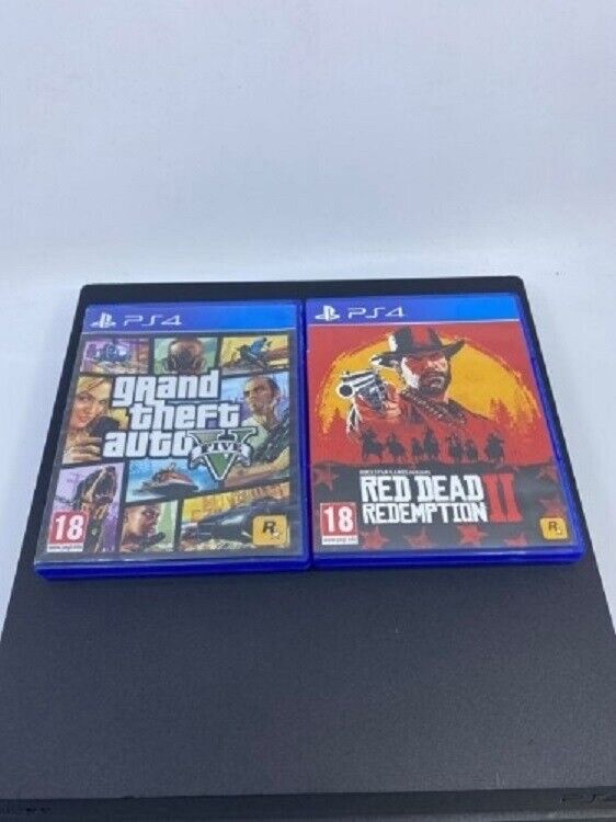 PS4 PRO 1TB Playstation CONSOLE with Red Dead and GTA 5