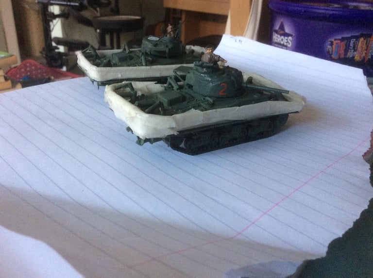 Armourfast adapted Sherman DD x2 £8