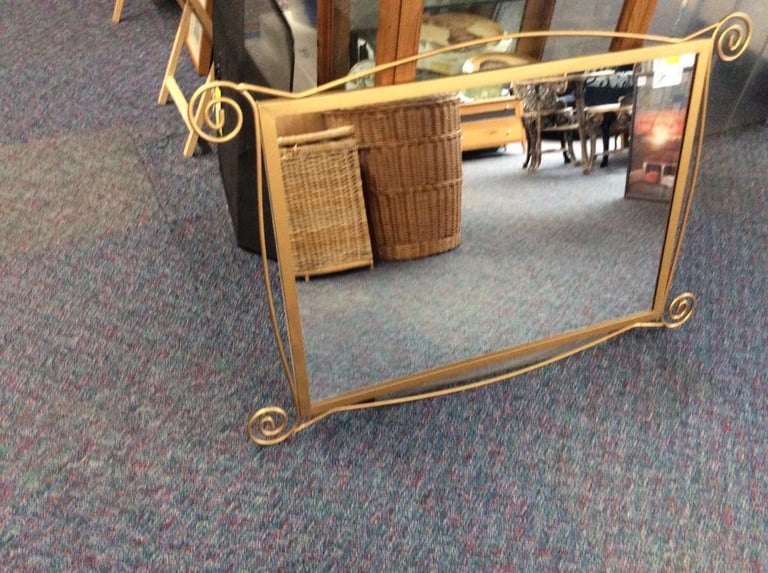 image for Gold Colour large Mirror #51084 £35