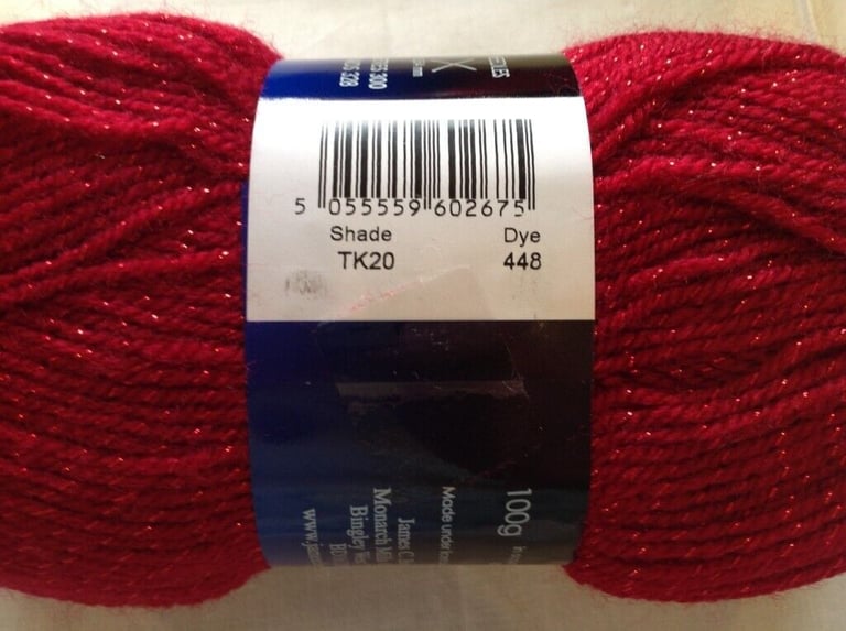 5 X 100 GRAM BALLS OF JAMES BRETT TWINKLE FASHION DOUBLE KNITTING WOOL YARN