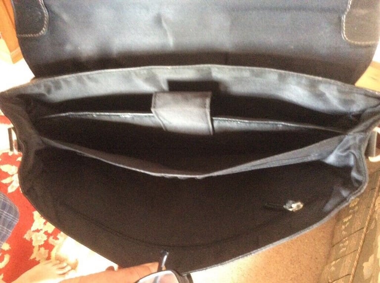 Black faux leather briefcase/business bag