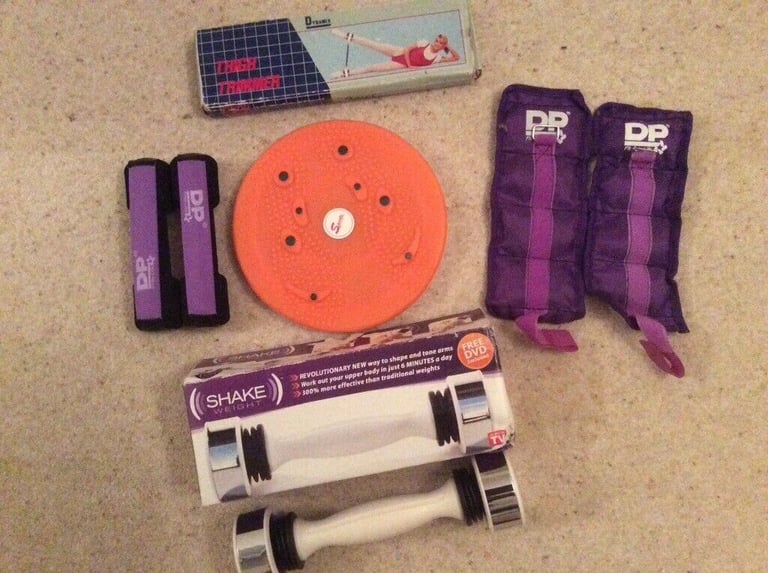 image for A selection of exercise equipment for home use.