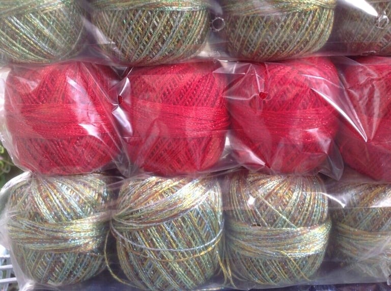 GRUNDL GOLDFINGERING CROCHET YARN 25g BALL GLITTER YARN 3PLY VARIOUS COLOURS