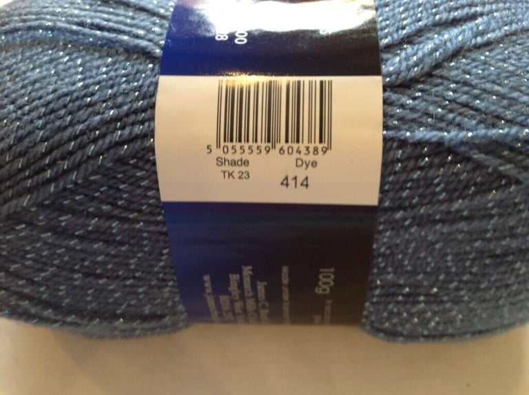 5 X 100 GRAM BALLS OF JAMES BRETT TWINKLE FASHION DOUBLE KNITTING WOOL YARN