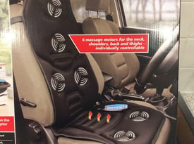 image for Massage pad for car or office, settings for base and back, Works of mains or car lighter socket, 