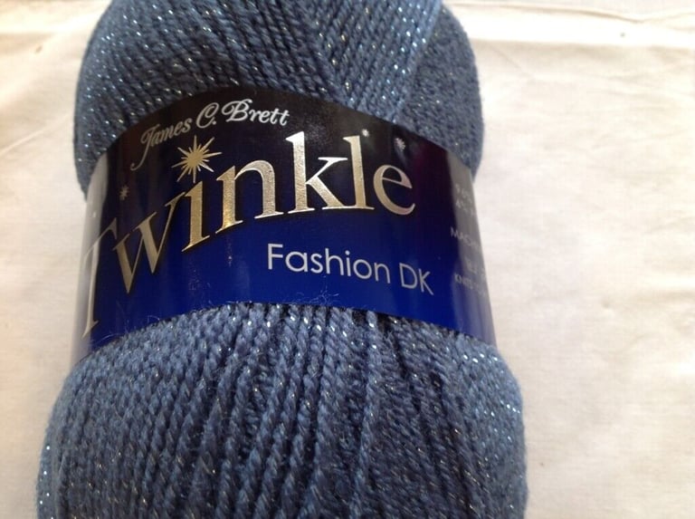 5 X 100 GRAM BALLS OF JAMES BRETT TWINKLE FASHION DOUBLE KNITTING WOOL YARN