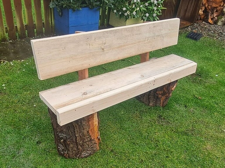 Double Log Leg Bench Handmade