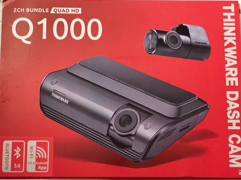 Thinkware Q1000 Dash Cam - 2K QHD 1440p Front & Rear Car Dash Camera