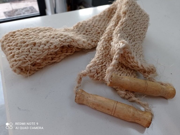 Large  Loofah Massager with handles