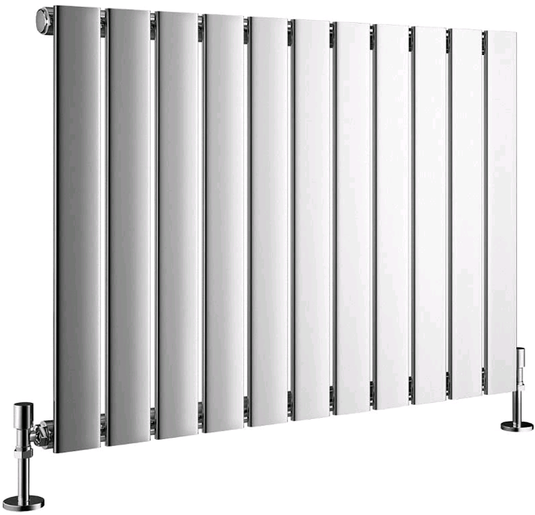 Chrome Horizontal Flat Panel Column Central Heating Radiator