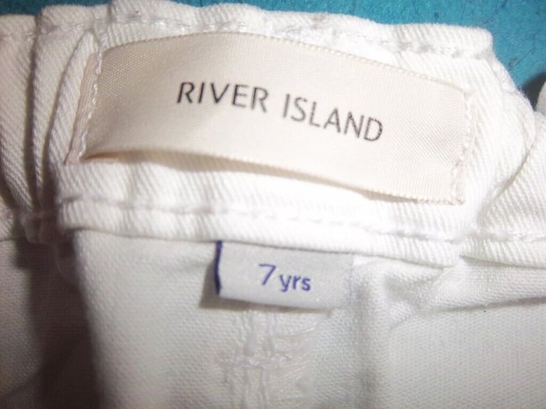 image for River Island Girls White Jeans Age 7 Years IP1