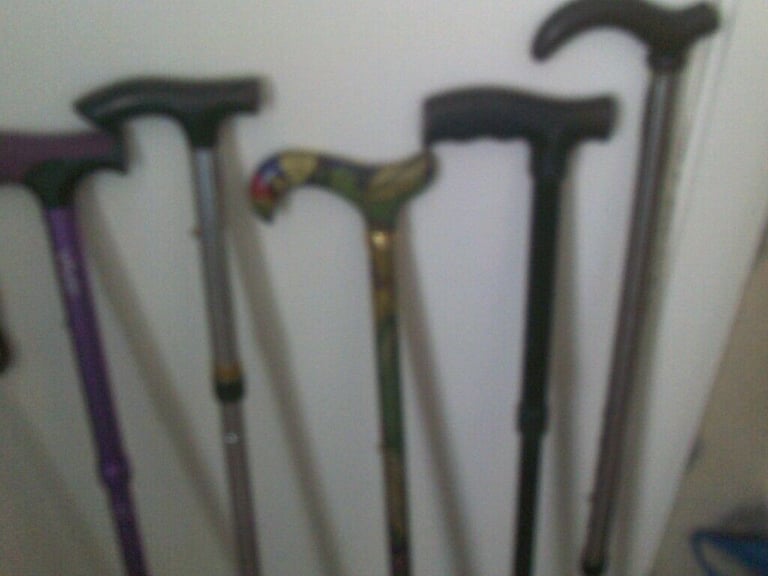 7 MIXED WALKING STICKS BUYER COLLECTS  