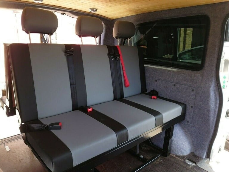3 Seater full width Rock And Roll Bed/Seat VW T4, T5, T6, Vivaro, Transit, Bongo