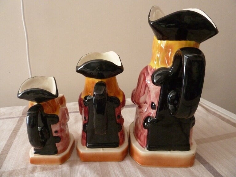Set of THREE Avon Ware Toby Jugs