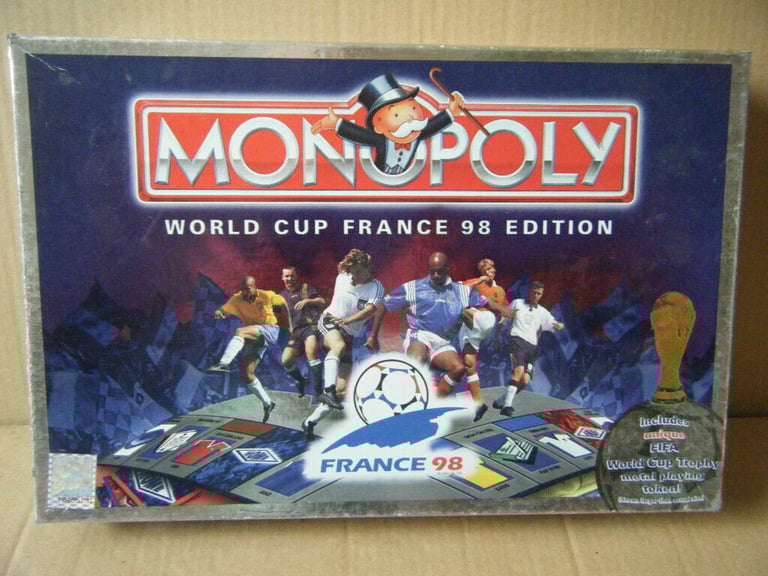 Monopoly (WORLD CUP FRANCE 98 EDITION). By Waddingtons / Hasbro. Complete.lete