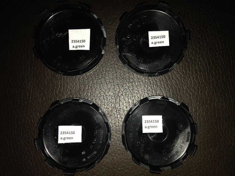 New Mini apple green wheel hub centres set of 4
