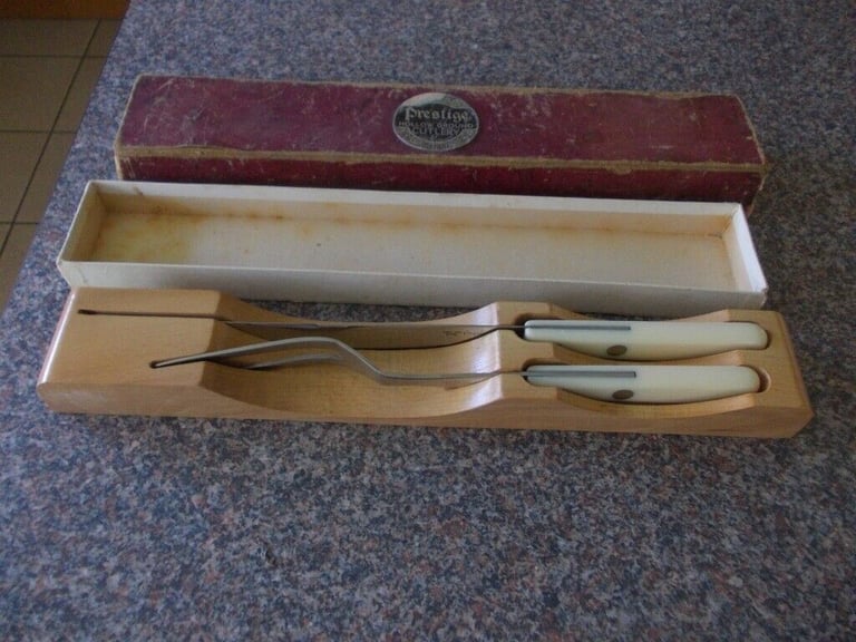 image for Vintage Prestige hollow ground cutlery very good condition 