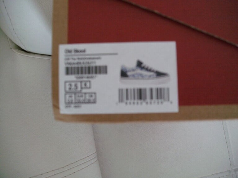 BNIB Vans Classic Old Skool Dress Blue Off The Wall/True White  UK Size 2 EU 33 