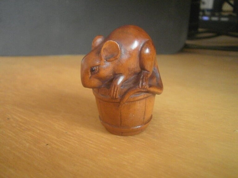 Netsuke hand carved wooden collectable ornament over 260 to choose from