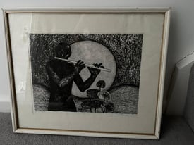 Limited edition lithograph: Flute Player, artists proof 